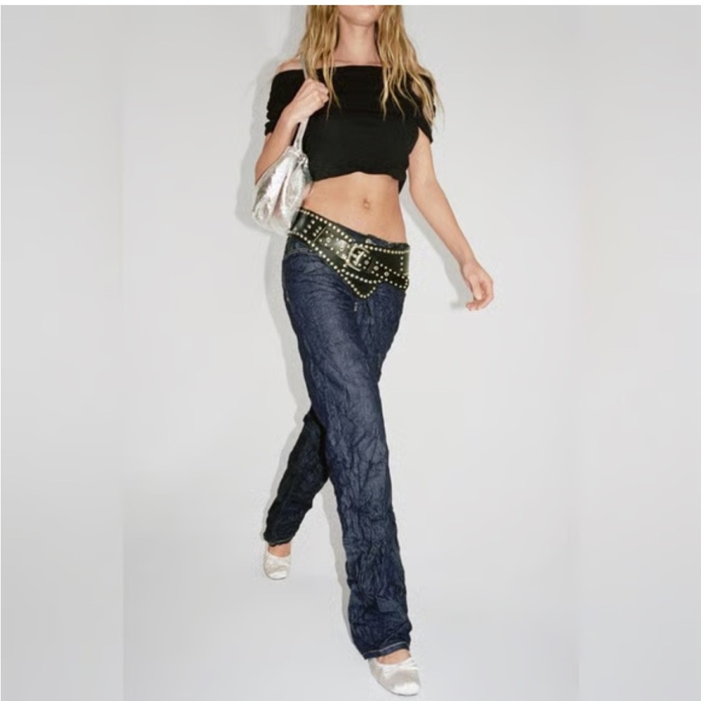 4/$25 NWOT Zara Wrinkle Effect Jeans